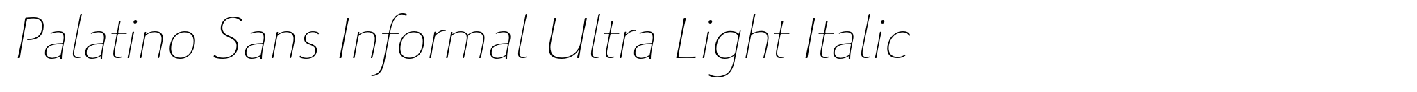 Palatino Sans Informal Ultra Light Italic image